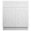 Design House Brookings Shaker Fully Assembled Sink Base Kitchen Cabinet SB30, 30 W x 24 D x 34.5 H, Painted White, Solid Wood, Design House, 613273 view 4