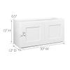 Design House Brookings Shaker Fully Assembled Bridge Wall Kitchen Cabinet W3015, 30 W x 12 D x 15 H, Painted White, Solid Wood, Design House, 613430 view 3