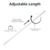 Amazon Basics No Drilling Spring Tension Curtain Rod, Easy to Install, Adjustable 54-90" Width, Sturdy, White, Classic Finial view 3