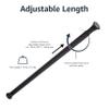 Amazon Basics No Drill Adjustable Sturdy Spring Tension Curtain Rod, 54-90", Black, Classic Finial view 3