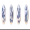 Set of 4 KNOBS - Vintage-Look Blue Willow - Decorative Glossy Ceramic Cupboard Cabinet PULLS Dresser Drawer KNOBS view 1
