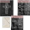 BABY'S BAPTISM CROSS Chocolate Candy Mold, Cross Chocolate Candy Mold, 50 sticks Copyrighted Chocolate Molding Instructions view 1