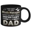 BeeTeeStore Music Manager Dad Coffee Mug - Dual Identity Career Graphic for Music Industry Professionals - 11oz 15oz Ceramic Cup for Father's Day and Birthdays view 1