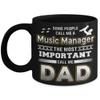 BeeTeeStore Music Manager Dad Coffee Mug - Dual Identity Career Graphic for Music Industry Professionals - 11oz 15oz Ceramic Cup for Father's Day and Birthdays view 2