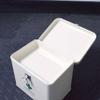 (Kijapan) KK Japan 160007 Medico Tin Stylish First Aid Kit (with Dividers and Tray), Ivory, M Size view 2