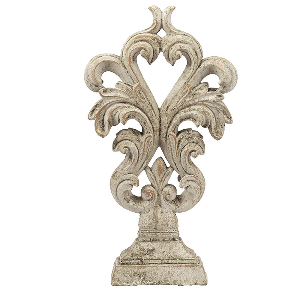 A & B Home 15" Decorative Abstract Cement Sculpture with Distressed Finish for Indoor and Outdoor Use