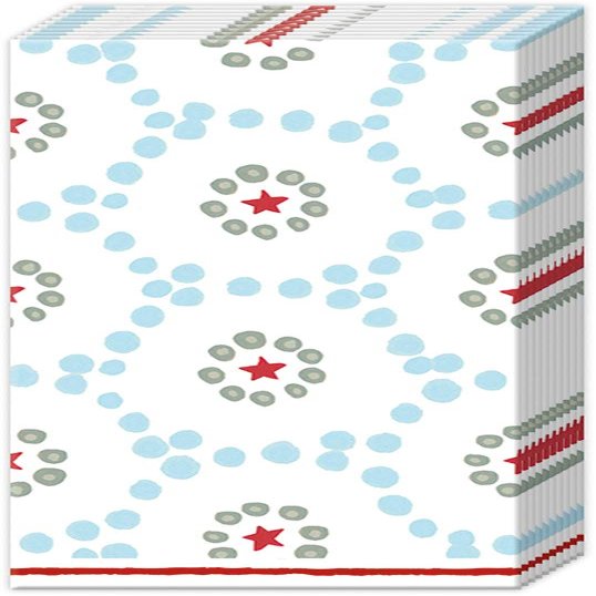 IHR Bulk 4-Ply Pocket Tissues, 15-Packs of 10-Count, Winter Dotty Light Blue