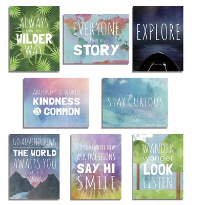 The World Mini Collection Wall Card Prints 16x20 Inch Print, Inspirational Phrases, Motivational Wall Quotes, Wall Decoration