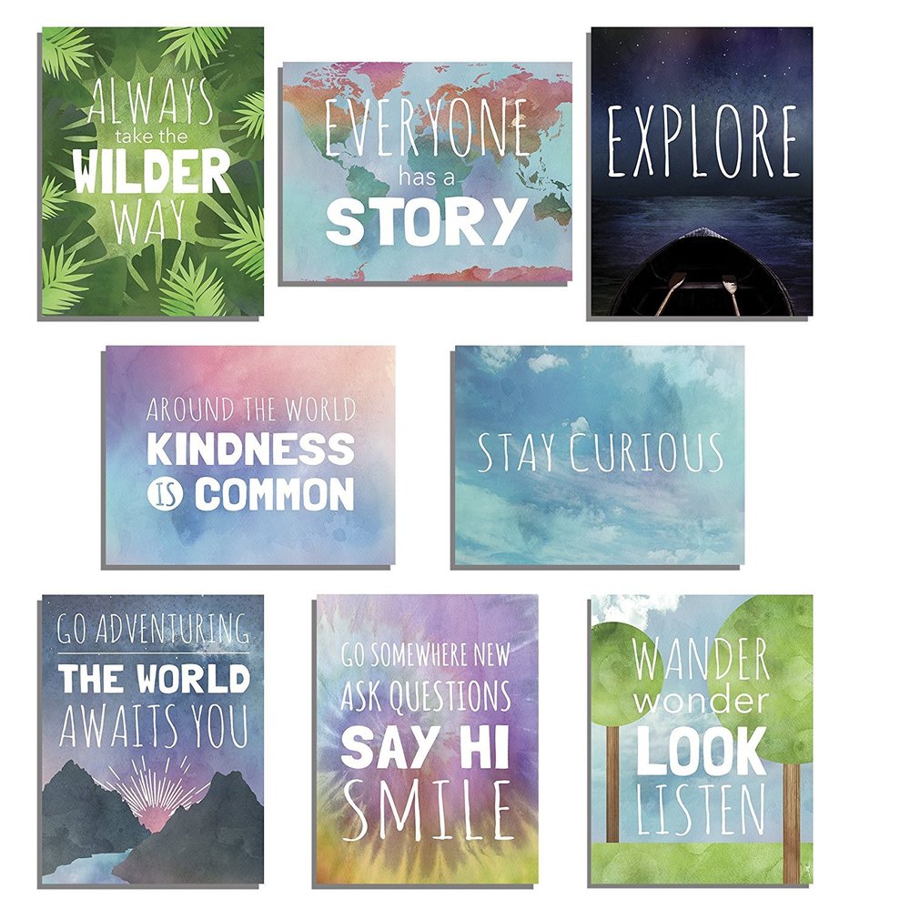 The World Mini Collection Wall Card Prints 16x20 Inch Print, Inspirational Phrases, Motivational Wall Quotes, Wall Decoration