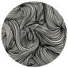 Black White PU Leather Computer Gaming Rolling Chair Mat Abstract Geometrical Modern Zebra Heavy Duty Floor Mats for Computer Desk, Easy Glide for Chairs Zebra Print Diameter 55 in view 2
