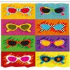 Ambesonne 70s Party Shower Curtain, Pop Art Style Sunglasses Vibrant Colorful Combination Summer Season Fun Art, Cloth Fabric Bathroom Decor Set with Hooks, 69" W x 84" L, Green Purple view 2