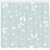 Ambesonne Aqua Shower Curtain, Beach Theme Design Shells Starfishes Flip Flops Glasses Summer Holiday Image, Cloth Fabric Bathroom Decor Set with Hooks, 69" W x 84" L, Seafoam and White view 2