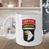 101st Airborne Coffee Mug - Sapper Black or White view 3
