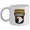 101st Airborne Coffee Mug - Army Ranger Black or White view 1