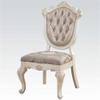 Acme Chantelle Dining Side Chair in Rose Gold and Pearl White Set of 2 view 3