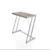Acme Finis Writing Desk with USB Dock in Weathered Oak and Chrome view 1