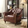 ACME Aberdeen Chair - - Vintage Dark Brown Top Grain Leather view 1
