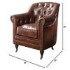 ACME Aberdeen Chair - - Vintage Dark Brown Top Grain Leather view 2