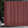 Ambesonne Maroon Shower Curtain, Classical Striped Display with Thin Lines Modern Fashion Repetitive Abstract Pattern, Cloth Fabric Bathroom Decor Set with Hooks, 69" W x 75" L, Maroon view 3