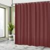 Ambesonne Maroon Shower Curtain, Classical Striped Display with Thin Lines Modern Fashion Repetitive Abstract Pattern, Cloth Fabric Bathroom Decor Set with Hooks, 69" W x 75" L, Maroon view 4