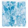 Ambesonne Marble Print Shower Curtain, Shady Rock Surface Pattern in Hand Drawn Style Ink Marbling Background, Cloth Fabric Bathroom Decor Set with Hooks, 69" W x 70" L, Pale Blue view 2