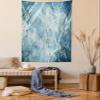 Ambesonne Marble Print Tapestry, Exquisite Granite Stone Architecture Floor Nature Faded Rock Picture, Wall Hanging for Bedroom Living Room Dorm Decor, 60" X 80", Pale Blue Grey view 1