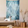 Ambesonne Marble Print Tapestry, Exquisite Granite Stone Architecture Floor Nature Faded Rock Picture, Wall Hanging for Bedroom Living Room Dorm Decor, 60" X 80", Pale Blue Grey view 2