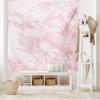 Ambesonne Marble Print Tapestry, Soft Granite Texture Old Fashion Space Stone Abstract Macro Scratches Girls, Wide Wall Hanging for Bedroom Living Room Dorm, 80" X 60", Pale Pink view 2