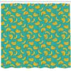 Ambesonne Yellow and Blue Shower Curtain, Tropical Bananas Pattern in Vivid Tones Exotic Style Palm Summer Graphic, Cloth Fabric Bathroom Decor Set with Hooks, 69" W x 75" L, Teal Yellow view 2