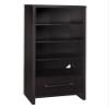 ClosetMaid 1661 Media Storage Tower Bookcase with Drawer Black Walnut view 1