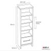 ClosetMaid 1661 Media Storage Tower Bookcase with Drawer Black Walnut view 3