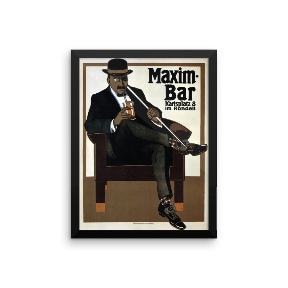 Vintage Poster - Maxim-Bar 0697 - Premium Luster Photo Paper Framed Poster (12x16)