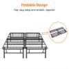 Amazon Basics Bed Frame with Storage, Foldable Metal Platform, Sturdy Steel, No Box Spring Needed, 14 inches High, Tool-Free Setup, King Size, Black view 4