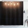 Ambesonne Industrial Shower Curtain, Wooden Space Room Classical Edison Innovation Themed Design, Cloth Fabric Bathroom Decor Set with Hooks, 69" W x 75" L, Dark Brown Cinnamon view 1