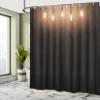 Ambesonne Industrial Shower Curtain, Wooden Space Room Classical Edison Innovation Themed Design, Cloth Fabric Bathroom Decor Set with Hooks, 69" W x 75" L, Dark Brown Cinnamon view 4