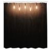 Ambesonne Industrial Shower Curtain, Wooden Space Room Classical Edison Innovation Themed Design, Cloth Fabric Bathroom Decor Set with Hooks, 69" W x 70" L, Dark Brown Cinnamon view 2