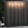 Ambesonne Industrial Shower Curtain, Wooden Space Room Classical Edison Innovation Themed Design, Cloth Fabric Bathroom Decor Set with Hooks, 69" W x 70" L, Dark Brown Cinnamon view 3