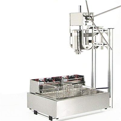 ALDKitchen Churro Maker Machine Commercial 5L Churros maker machine with 12L Electric Liters Deep Fryer (6L Electric fryer, 110V)