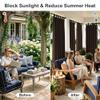 RYB HOME Outdoor Curtains for Patio Waterproof Tab Top Block Sunlight Thermal Insulated Privacy Assured Thick Outside Curtains for Porch, Balcony, Pool, W52 x L95, Brown, 1 Panel view 2