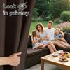 RYB HOME Outdoor Curtains for Patio Waterproof Tab Top Block Sunlight Thermal Insulated Privacy Assured Thick Outside Curtains for Porch, Balcony, Pool, W52 x L95, Brown, 1 Panel view 3