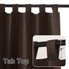 RYB HOME Outdoor Curtains for Patio Waterproof Tab Top Block Sunlight Thermal Insulated Privacy Assured Thick Outside Curtains for Porch, Balcony, Pool, W52 x L95, Brown, 1 Panel view 4