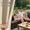 RYB HOME Outdoor Curtains for Patio Waterproof Tab Top Block Sunlight Thermal Insulated Privacy Assured Thick Outside Curtains for Porch, Balcony, Pool, W52 x L95, Cream Beige, 1 Panel view 3