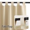 RYB HOME Outdoor Curtains for Patio Waterproof Tab Top Block Sunlight Thermal Insulated Privacy Assured Thick Outside Curtains for Porch, Balcony, Pool, W52 x L95, Cream Beige, 1 Panel view 4