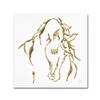 Trademark Fine Art Gilded Stallion on White Wall Decor view 1
