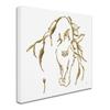 Trademark Fine Art Gilded Stallion on White Wall Decor view 2