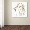 Trademark Fine Art Gilded Stallion on White Wall Decor view 3