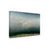 Wrapped Canvas Wall Art - Caspar David Friedrich 'Monk By The Sea' Wall Art for Living Room, Bedroom, or Office Dcor - 16x24 view 1