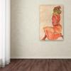 Trademark Fine Art Kneeling Woman in Orangered Dress Wall Decor view 2