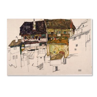Trademark Fine Art Old Houses in Krumau Wall Decor