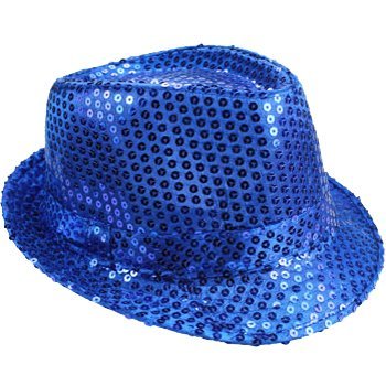 AK TRADING CO. Fashionable Sequin Fedora Party Hat  Unisex Sparkling Accessory for Costumes, Parties, Events & Everyday Style - Royal